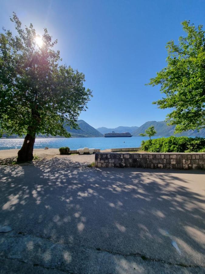 Apartment On The Shore Of The Bay Of Kotor With Free Wi-Fi Екстериор снимка