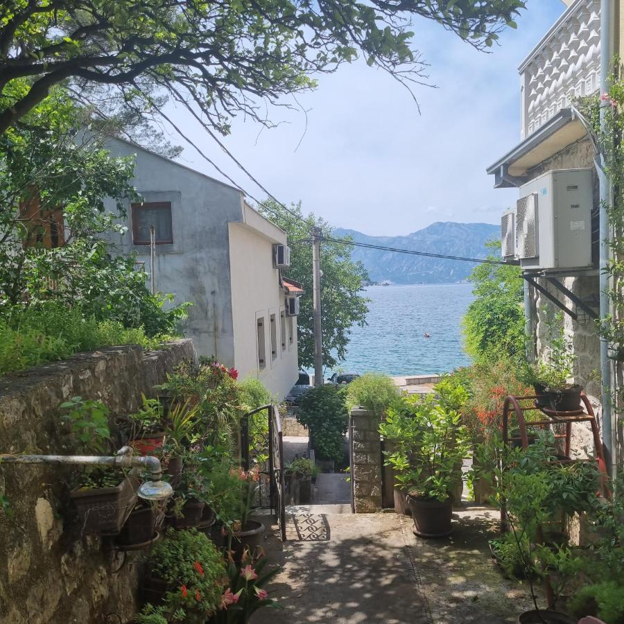 Apartment On The Shore Of The Bay Of Kotor With Free Wi-Fi Екстериор снимка